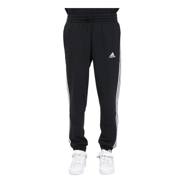 Essentials Fleece 3-Stripes Tapered Cuff Spodnie Dresowe Adidas