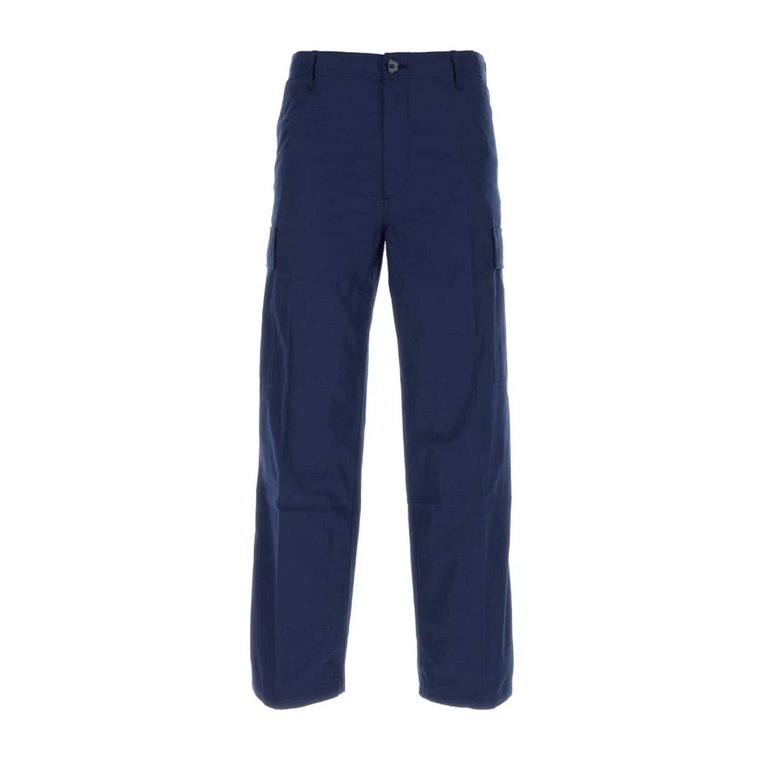Klasyczne niebieskie bawełniane spodnie cargo Kenzo
