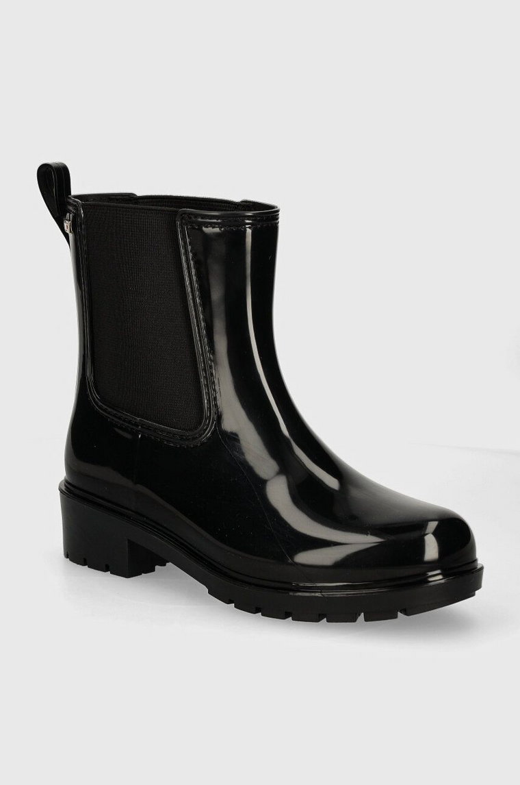 Tommy Hilfiger kalosze FLAG RAINBOOT damskie kolor czarny FW0FW08213