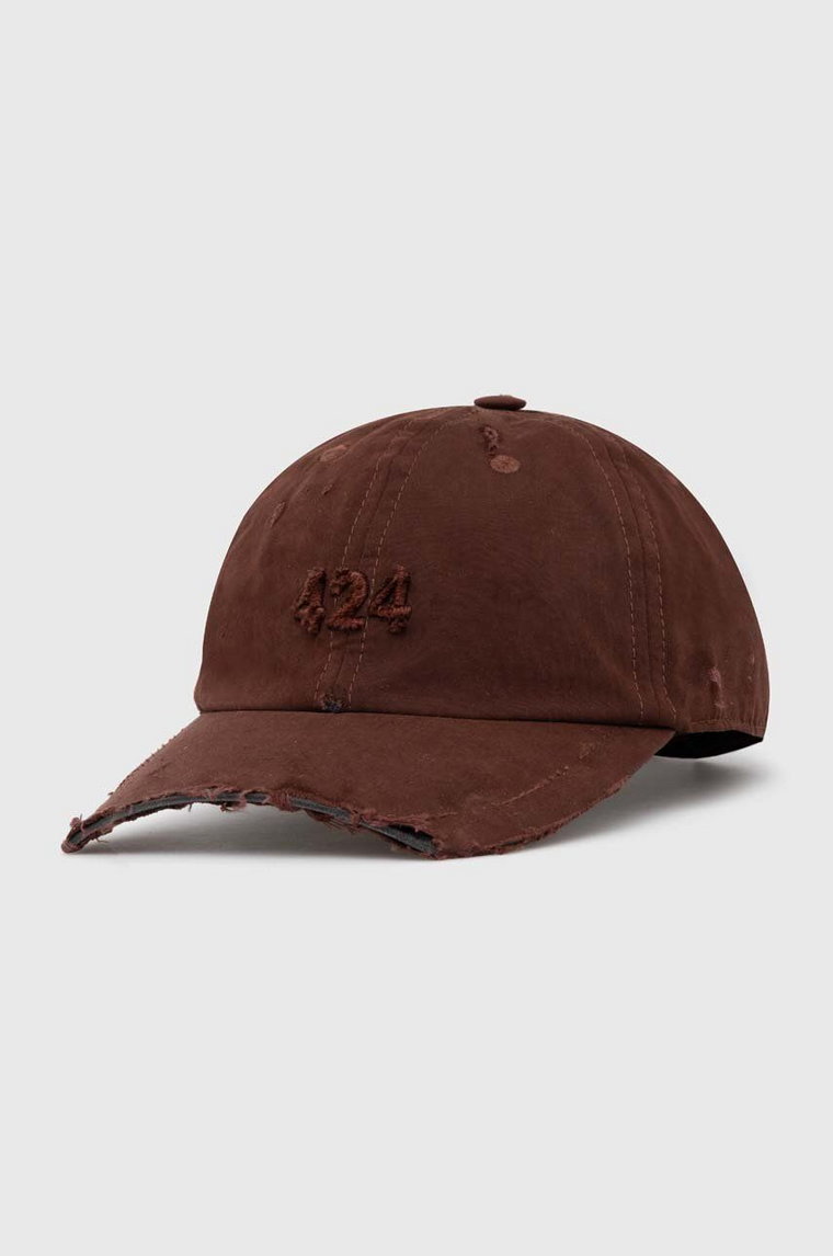 424 czapka z daszkiem Distressed Baseball Hat kolor brązowy gładka FF4SMY01CP-TE003.770