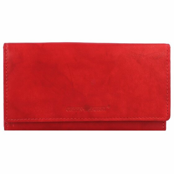 Greenburry Basic Wallet RFID Leather 17 cm red