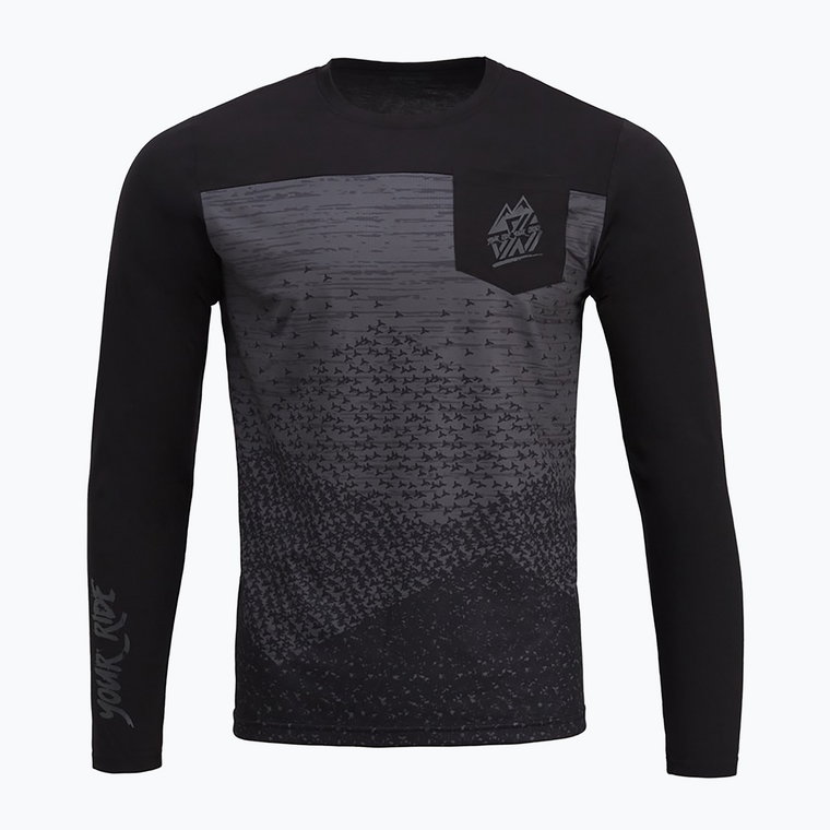 Longsleeve rowerowy męski SILVINI Ello black/cloud