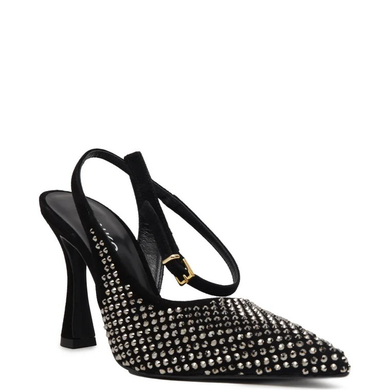 Pinko Skórzane szpilki LISETTE SLINGBACK