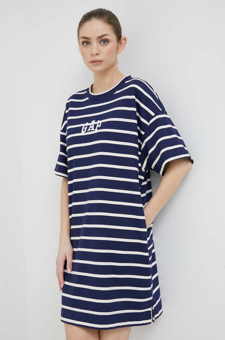 GAP sukienka kolor granatowy mini oversize