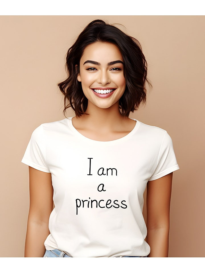 WOOOP Koszulka "I am a princess" w kolorze białym