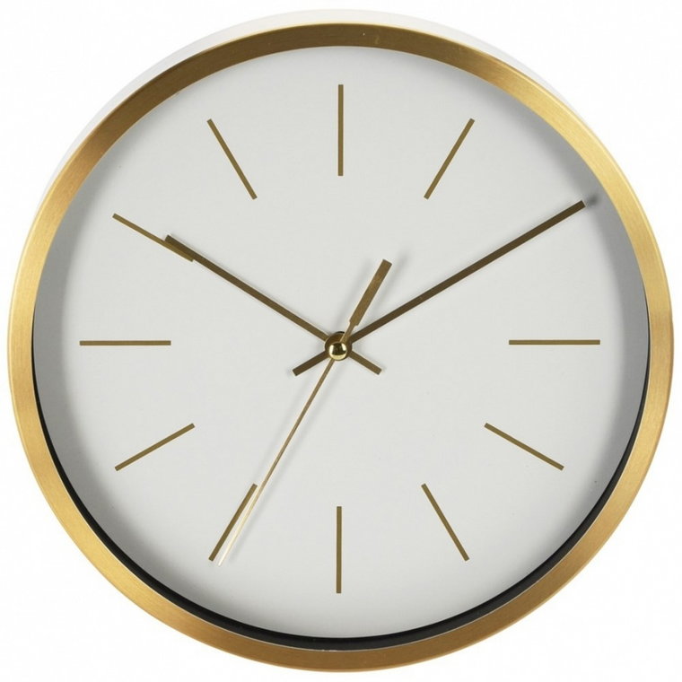 Zegar ścienny biały złoty 25 cm kod: O-569933-B