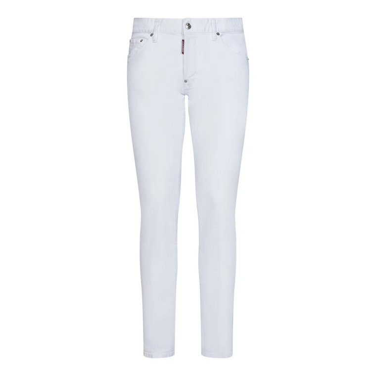 Białe dżinsy Slim-Fit z elastanem Dsquared2