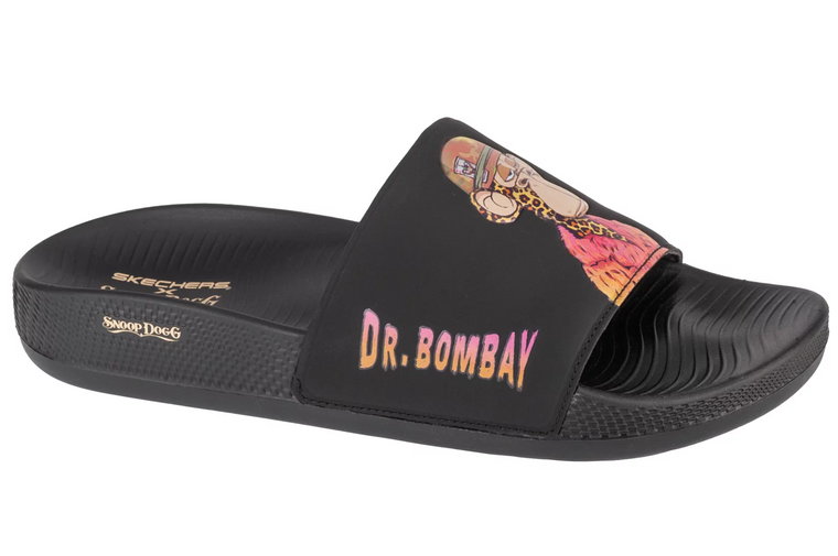 Skechers Snoop Dogg Hyper Slide - Dr. Bombay 251015-BBK, Męskie, Czarne, klapki, syntetyk, rozmiar: 41