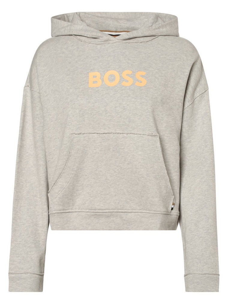 BOSS - Damska bluza z kapturem  C_Eshina, szary