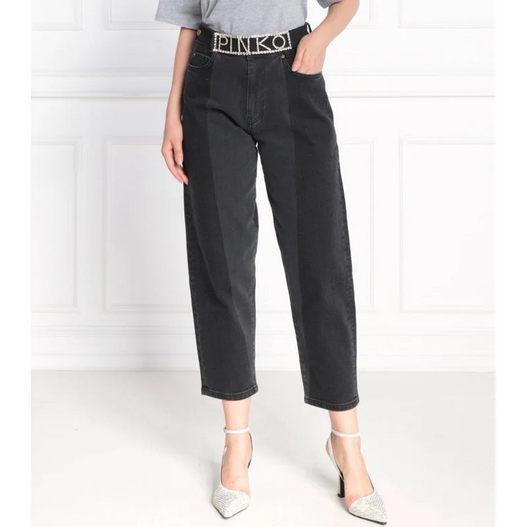 Pinko Jeansy MADDIE BELT MOM FIT DENIM BLA | Regular Fit