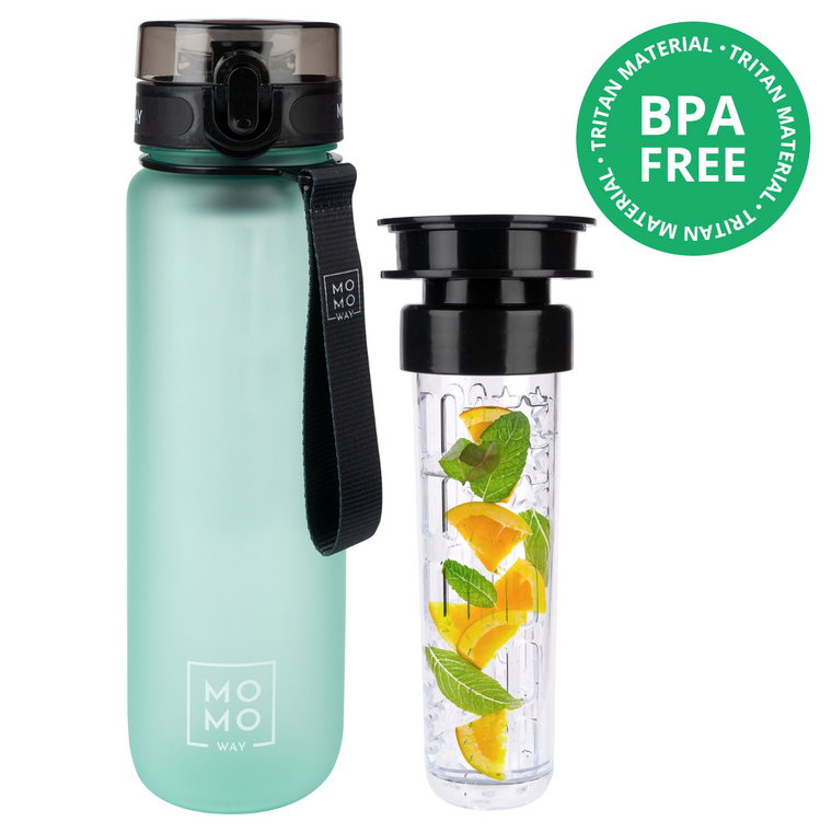 Butelka na wodę MOMO WAY jasno zielona | idealna na podróż | BPA free | Tritan