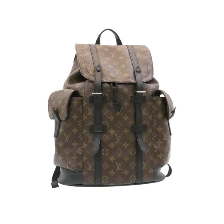 Używany Brązowy Plecak Louis Vuitton z płótna Louis Vuitton Vintage