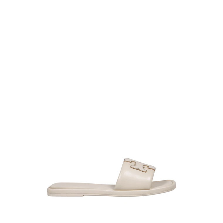 Double T Sport Slide w Dulce de Leche/Złoto Tory Burch