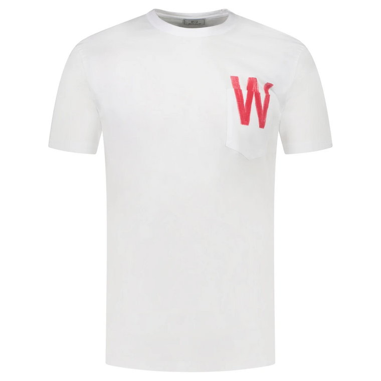 Białe T-shirty i Pola z Kieszonką Woolrich