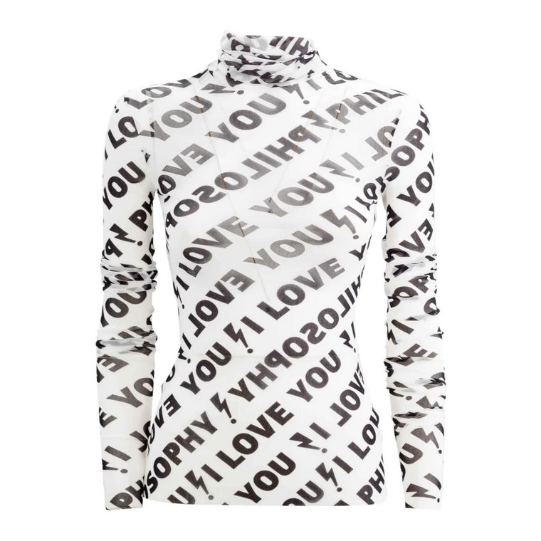 Elegancka bluzka z nadrukiem Philosophy di Lorenzo Serafini