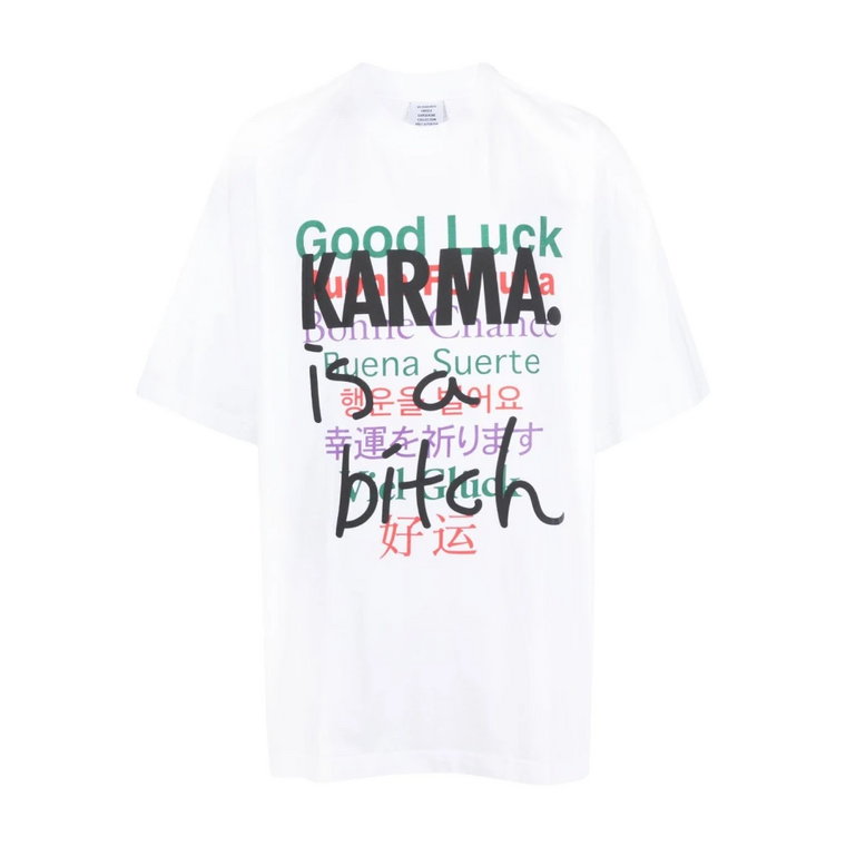 Koszulka Good Luck Karma dla mężczyzn Vetements