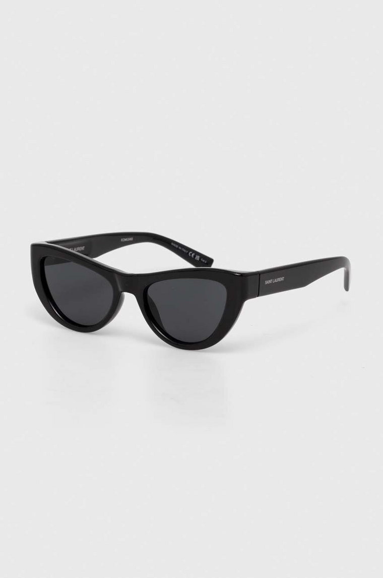 Saint Laurent okulary przeciwsłoneczne damskie kolor czarny SL 676