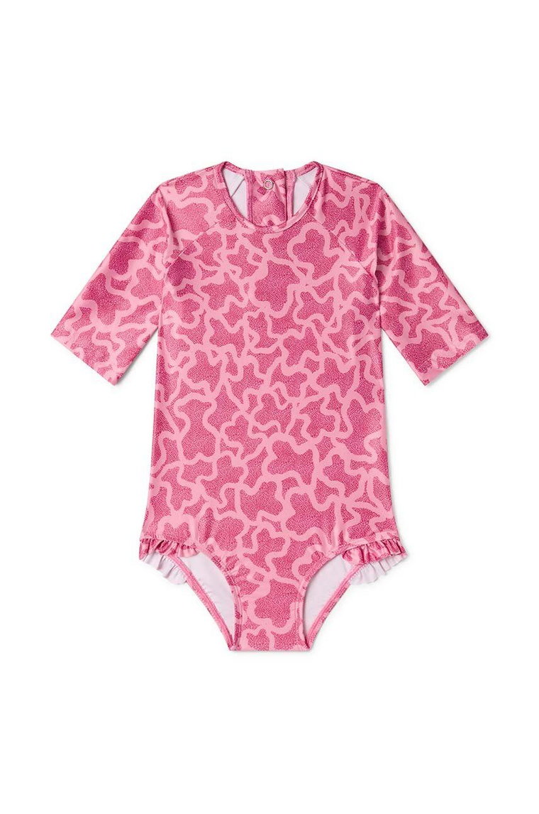 Tous jednoczęściowy strój kąpielowy niemowlęcy kolor różowy