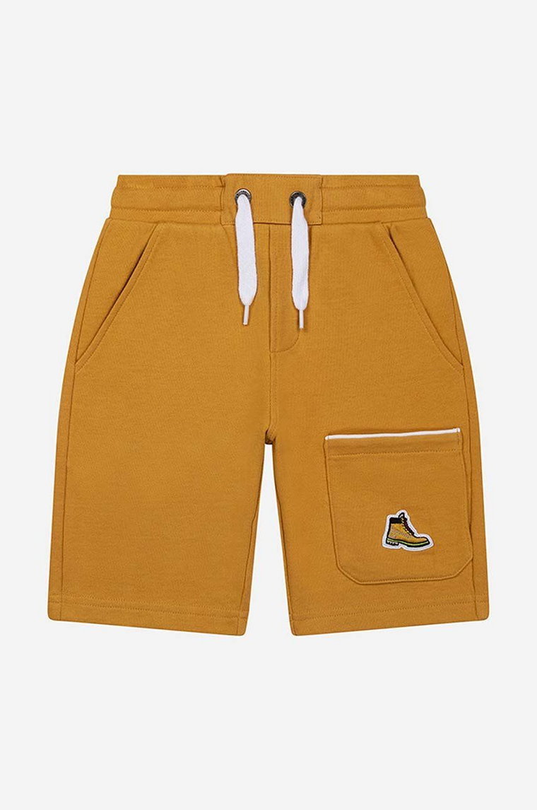 Timberland szorty dziecięce Bermuda Shorts kolor żółty gładkie regulowana talia