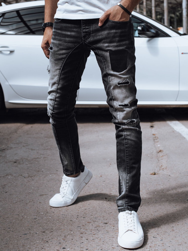 Spodnie męskie jeansowe czarne Dstreet UX4298