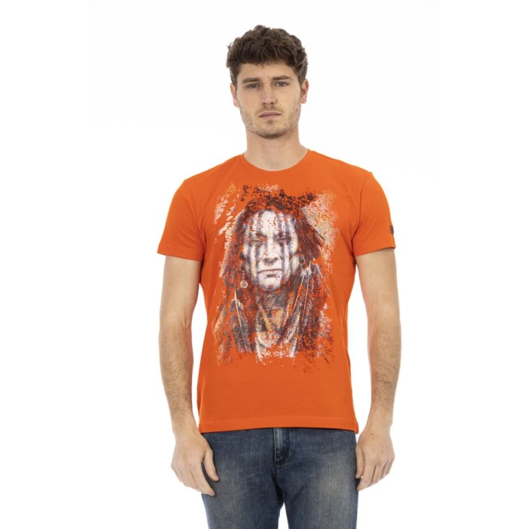 Casual T-shirt z okrągłym dekoltem Trussardi