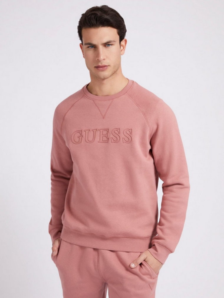 Męska bluza dresowa nierozpinana bez kaptura GUESS ALDWIN CN SWEATSHIRT