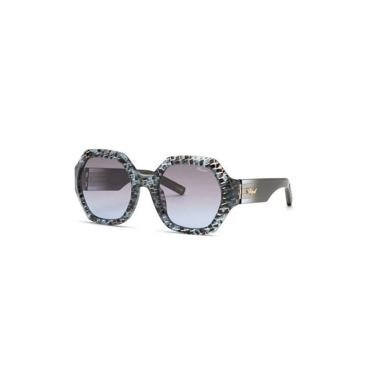 Niebieskie Okulary z Gradientem na Słoneczne Dni Chopard