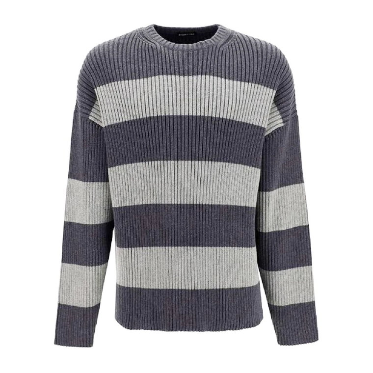 Prążkowany Sweter z Bawełny Balenciaga
