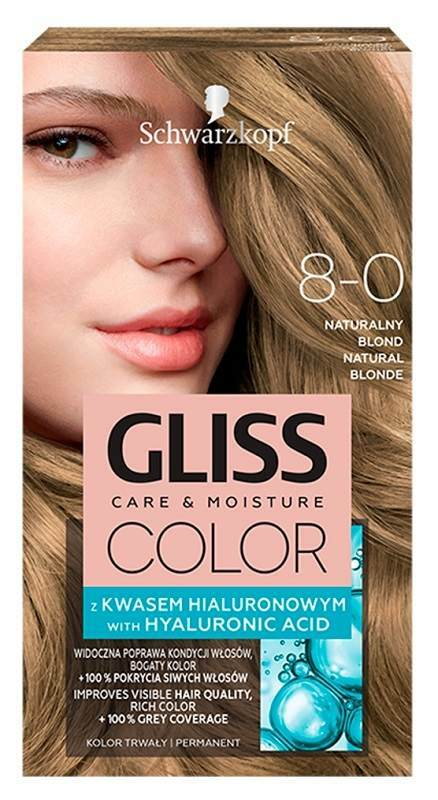 Gliss Color 8-0 Naturalny Blond - farba do włosów 1szt.