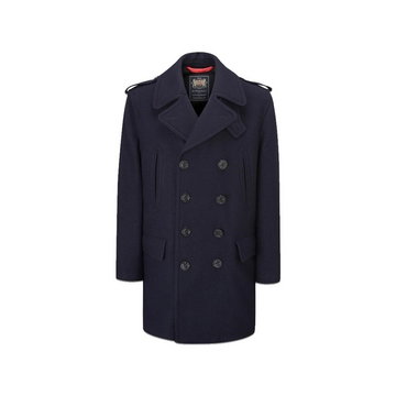 Gloverall, 70th Anniversary Churchill Reefer Coat Niebieski, male,