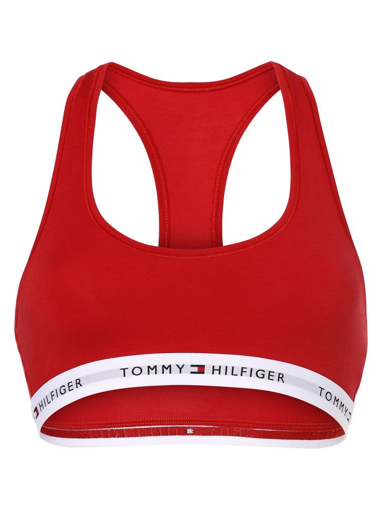 Tommy Hilfiger Gorset damski Kobiety Dżersej czerwony jednolity, S/M