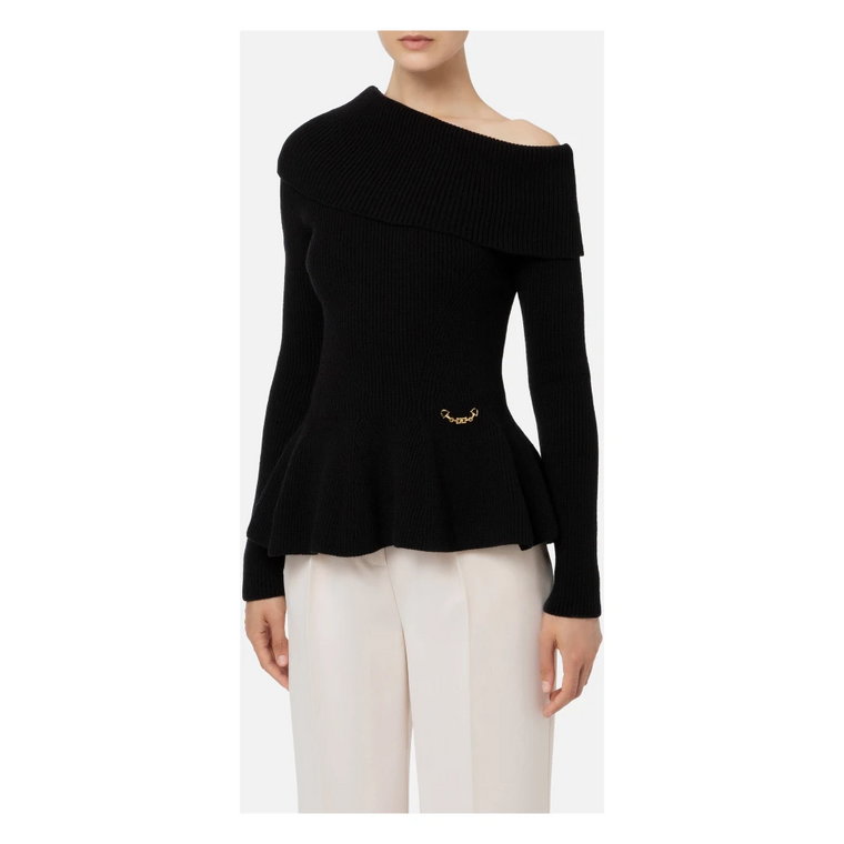 Czarne Swetry dla Kobiet Elisabetta Franchi