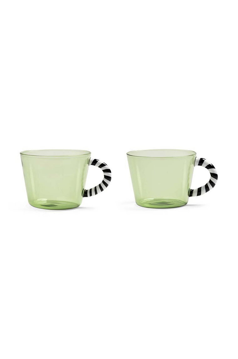 &k amsterdam zestaw szklanek Glass Duet Green 2-pack