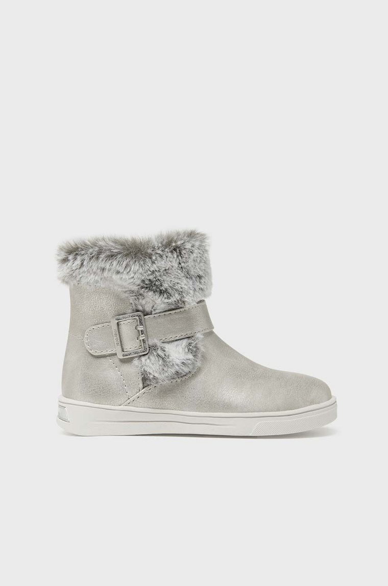 Mayoral buty zimowe dziecięce kolor srebrny