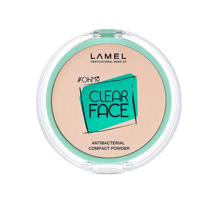 LAMEL CLEAR FACE COMPACT POWDER ANTYBAKTERYJNY PUDER PRASOWANY 403 ROSY BEIGE 6G