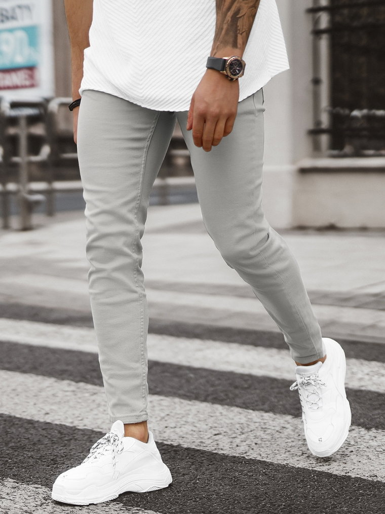 Spodnie jeansowe męskie szare OZONEE E/5179/01