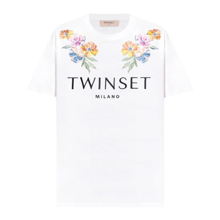 Koszulki i pola z haftem kwiatowym Twinset