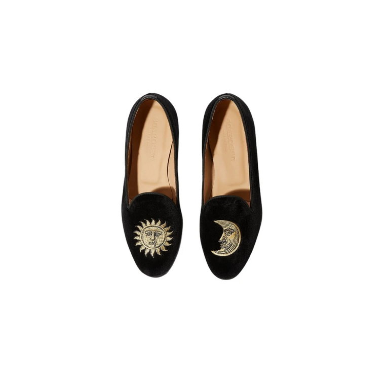 Czarne Velvet Holiday Collection Slippers Scarosso