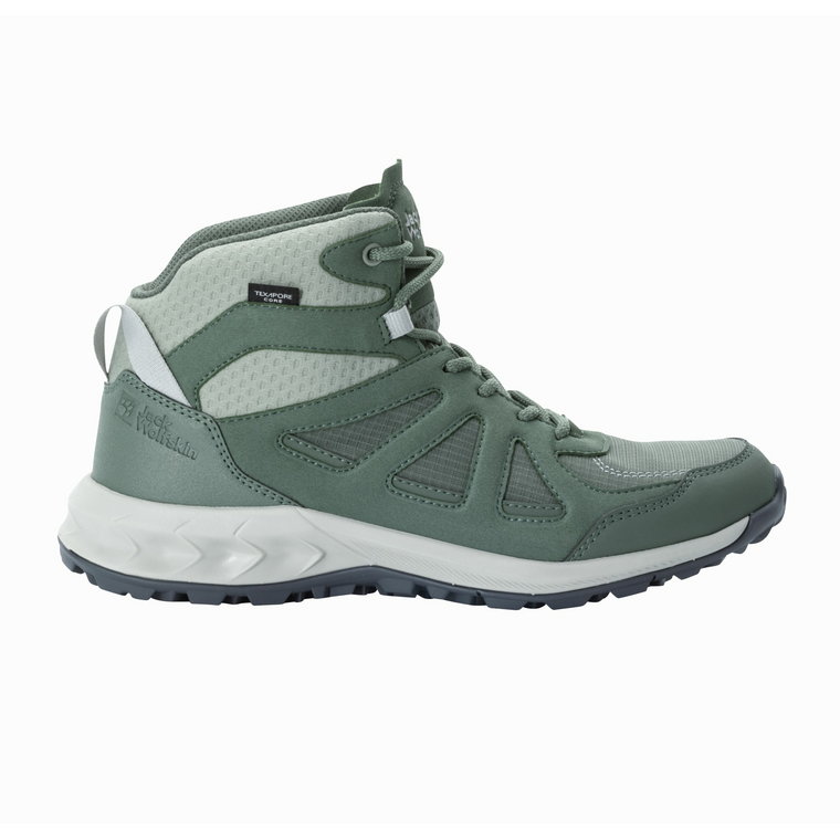 Buty damskie turystyczne Jack Wolfskin WOODLAND 2 TEXAPORE MID W hedge green - 37