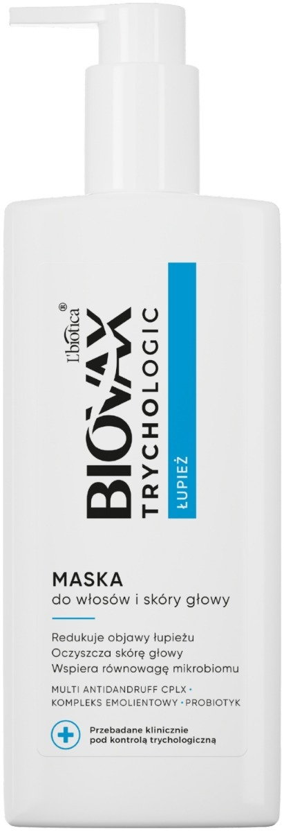 Biovax Trychologic Maska do włosów i skóry głowy łupież 200 ml