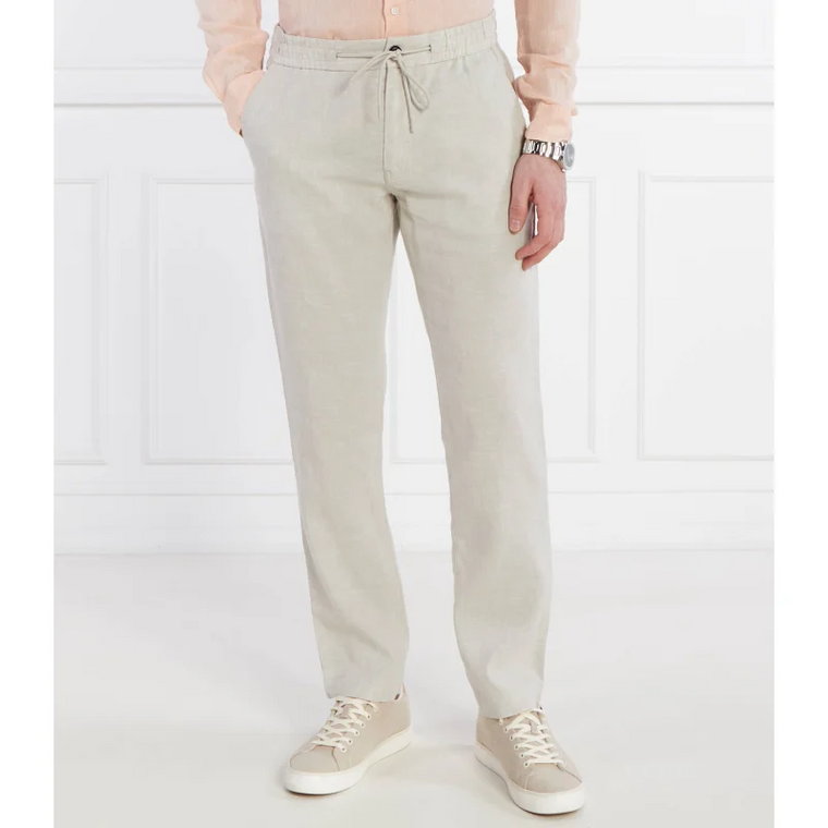 BOSS ORANGE Lniane spodnie Sanderson-L | Tapered fit