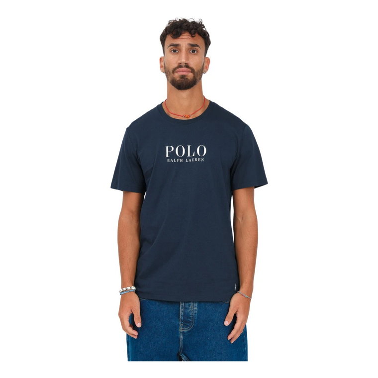 Niebieska Koszulka Casual z Logo Ralph Lauren