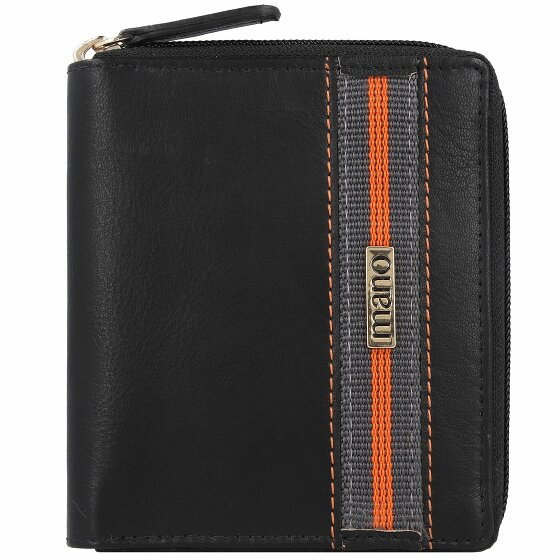 mano Don Leonardo Wallet RFID Leather 10 cm schwarz