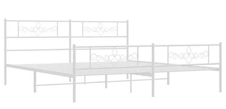 Białe metalowe łóżko rustykalne 200x200 cm - Gisel