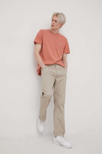 Lee spodnie męskie kolor szary w fasonie chinos