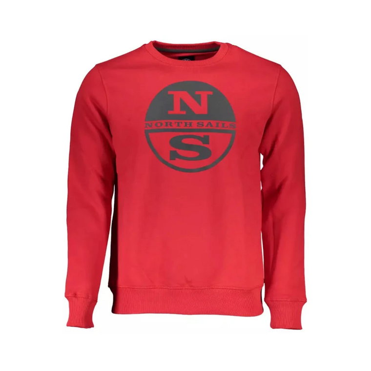 Czerwony Sweter z Długimi Rękawami i Nadrukiem North Sails