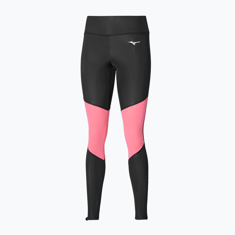 Legginsy damskie Mizuno Core Long black/sangria sunset