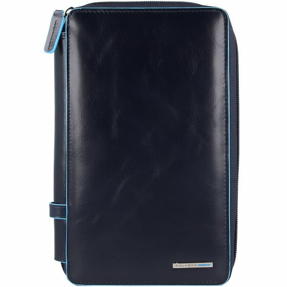 Piquadro Niebieski Square Travel Passport Case Leather 14 cm night blue