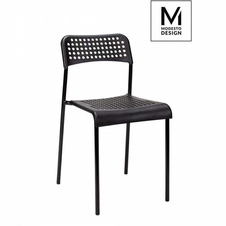 MODESTO krzesło DAVIS czarne - polipropylen, metal kod: PM055.BLACK