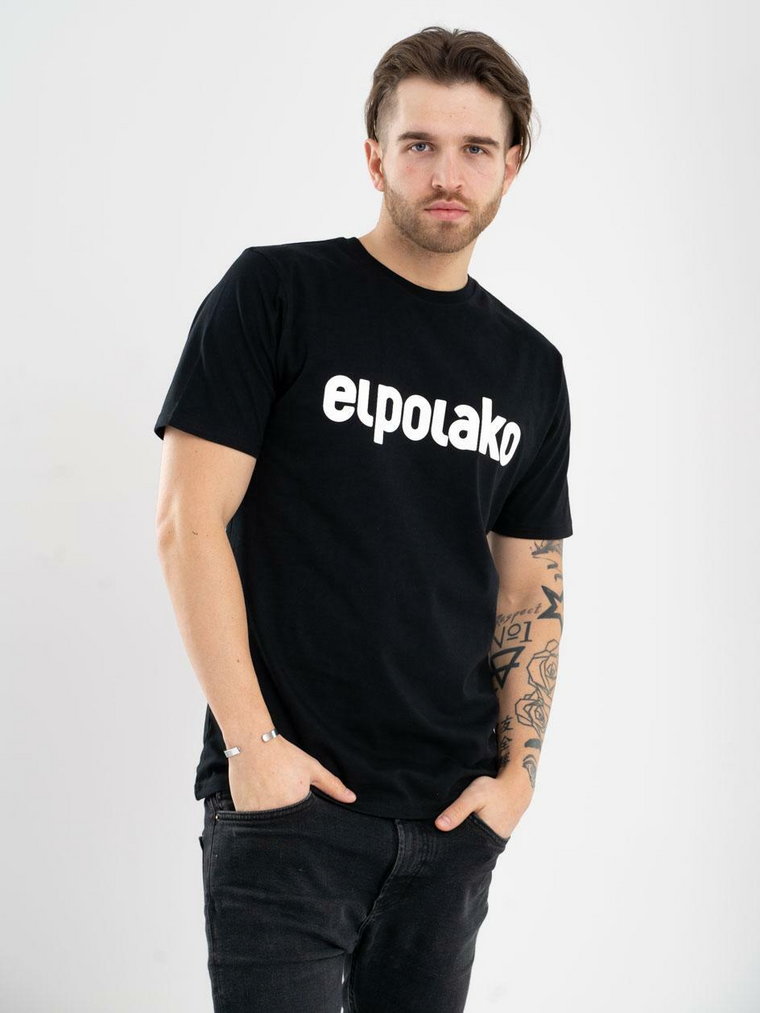 T-Shirt Męski Czarny El Polako EP Basic